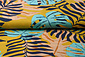 100% Viscose Congo Bladeren Oker Geel 100% Viscose Congo Bladeren Oker Geel