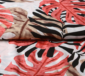100% Viscose Congo Leaves White 100% Viscose Congo Leaves White