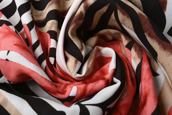 100% Viscose Congo Bladeren Wit 100% Viscose Congo Bladeren Wit