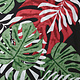 100% Viscose Congo Leaves Black