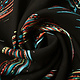 100% Viscose Art Feather Black