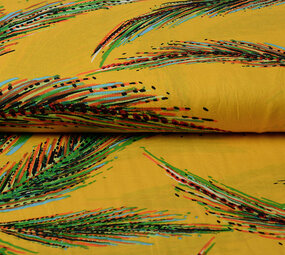 100 % Viscose Kunst Plumes Jaune