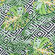 100% Viscose Wilderness Checkered Navy Blue Green