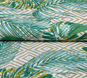 100% Viscose Wildernis Ruit Zand Groen 100% Viscose Wildernis Ruit Zand Groen