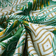 100% Viscose Wildernis Ruit Zand Groen