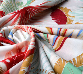 100 % Viscose Hojas Blanc