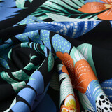 100% Viscose Flores Hawaianas Zwart 100% Viscose Flores Hawaianas Zwart