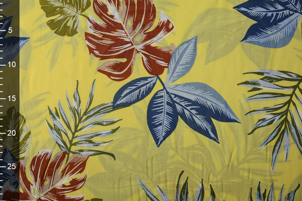 100% Viscose Bounty Bladeren Geel 100% Viscose Bounty Bladeren Geel