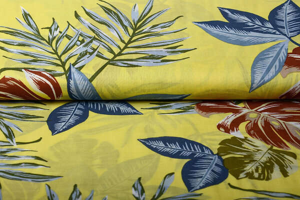 100% Viscose Bounty Bladeren Geel 100% Viscose Bounty Bladeren Geel