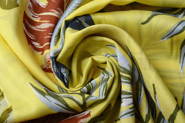 100% Viskose Bounty Blätter Gelb