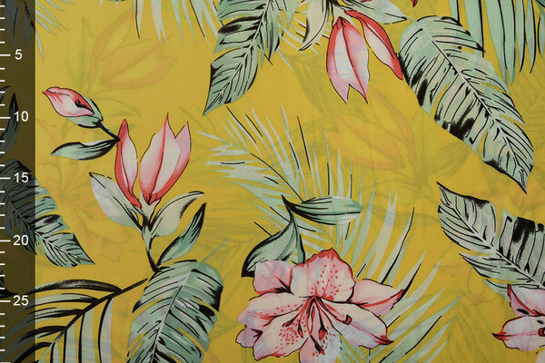 100% Viscose Fiji Leaves Yellow 100% Viscose Fiji Leaves Yellow