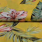 100% Viscose Fiji Bladeren Geel 100% Viscose Fiji Bladeren Geel