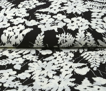 100% Viscose Elvira Black White