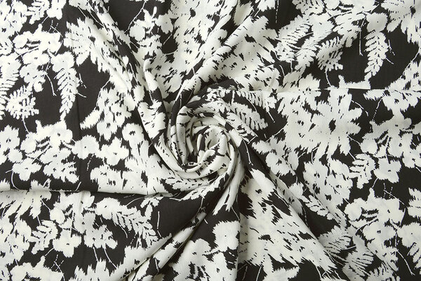 100% Viscose Elvira Zwart Wit