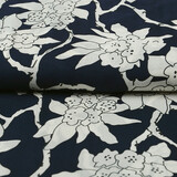 100% Viscose Laurie Navy Blue - White 100% Viscose Laurie Navy Blue - White