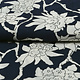 100% Viscose Laurie Navy Blue - White