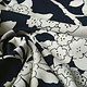 100% Viscose Laurie Navy Blue - White