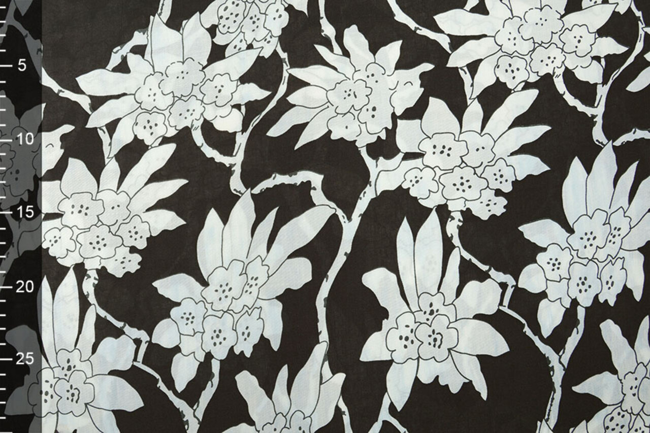 100% Viscose Laurie Zwart - Wit