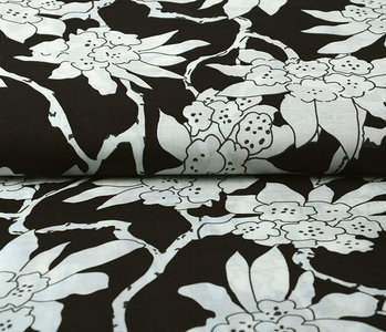 100% Viscose Laurie Black - White