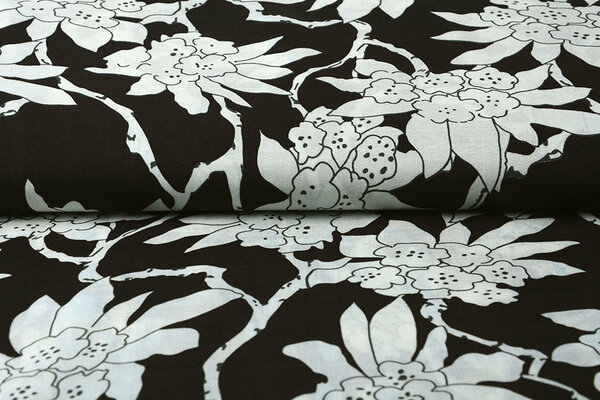 100% Viscose Laurie Zwart - Wit