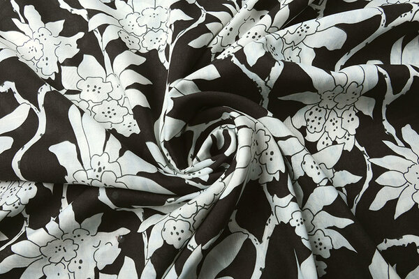 100% Viskose Laurie Schwarz - Weiß 100% Viskose Laurie Schwarz - Weiß