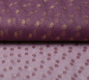 Fijne Tule Glitter Stippen Donker Oud Lila Fijne Tule Glitter Stippen Donker Oud Lila