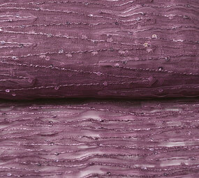 Mesh Geborduurd Pailletten ZigZag Donker Oud Lila