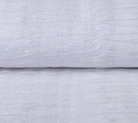 Mesh Embroidered  Sequins ZigZag White