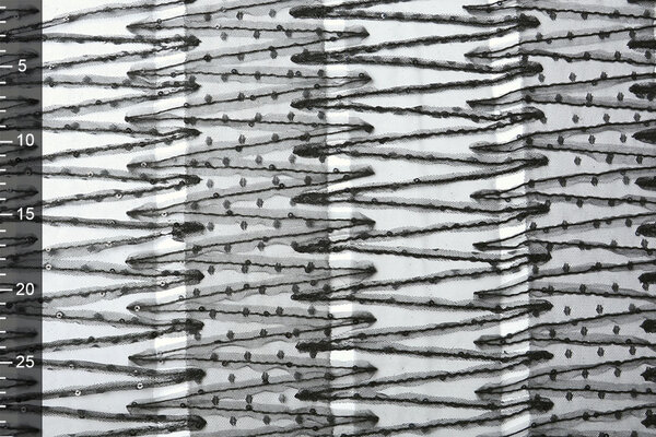 Mesh Ricamato Paillettes Zigzag Nero Mesh Ricamato Paillettes Zigzag Nero