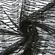 Mesh Embroidered  Sequins ZigZag Black