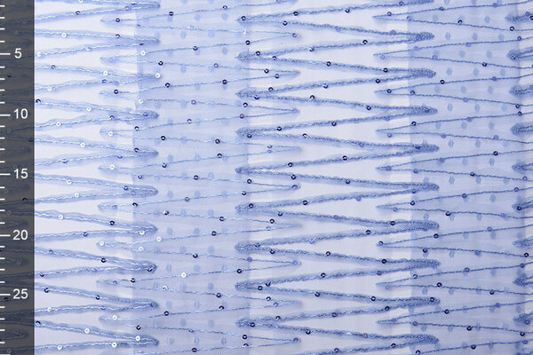 Mesh Embroidered  Sequins ZigZag Lilac Jeans Mesh Embroidered  Sequins ZigZag Lilac Jeans