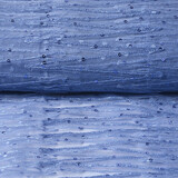 Malla Bordada con Lentejuelas ZigZag Lila Denim Malla Bordada con Lentejuelas ZigZag Lila Denim
