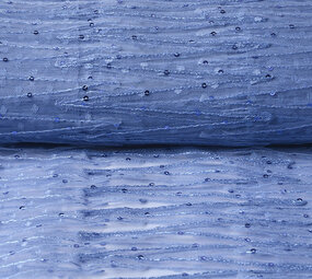 Netz Bestickt Pailletten Zick-Zack Flieder Jeans