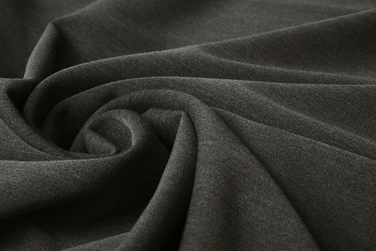 Stretch-Gabardine Grau Meliert