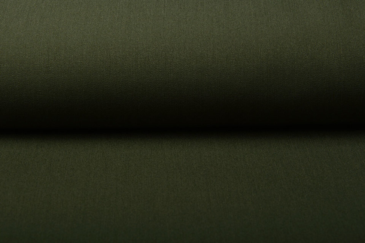 Stretch Gabardine Stoff Dunkel Khaki
