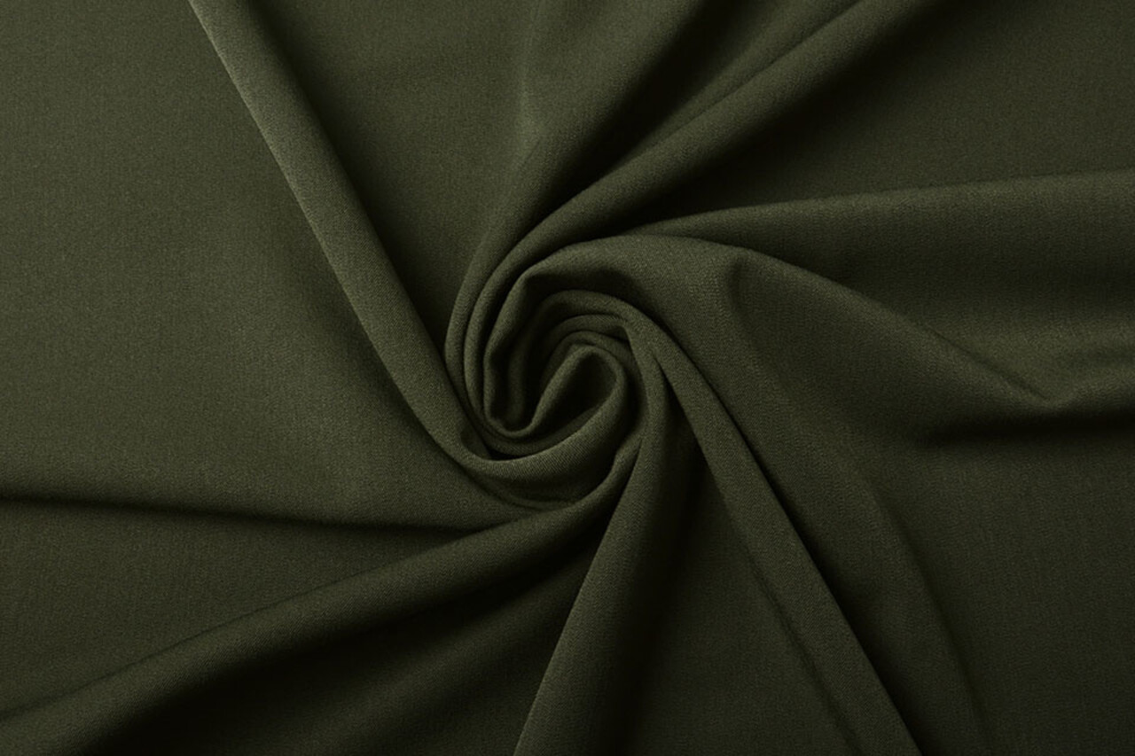 Stretch Gabardine Stoff Dunkel Khaki
