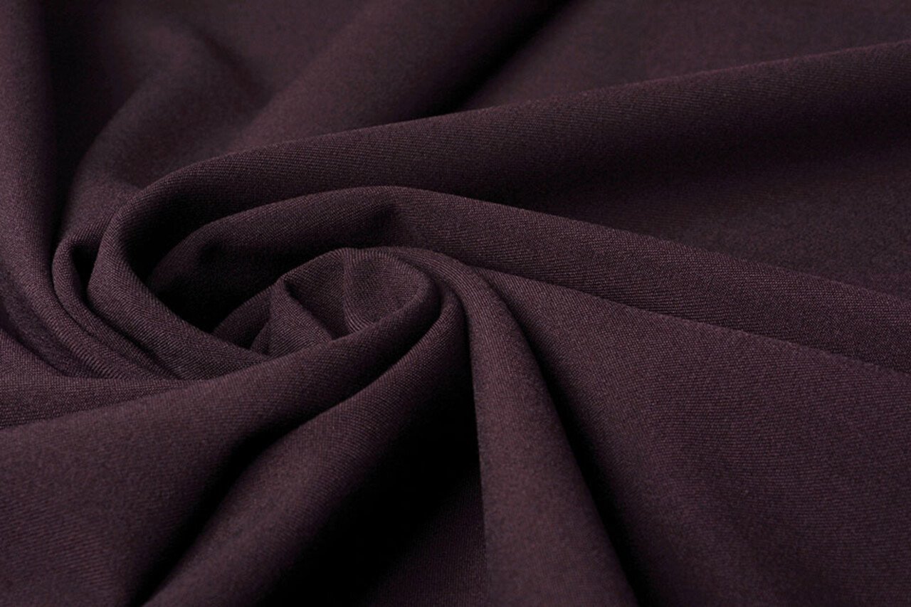 Stretch Gabardine Stoff Aubergine Stretch Gabardine Stoff Aubergine