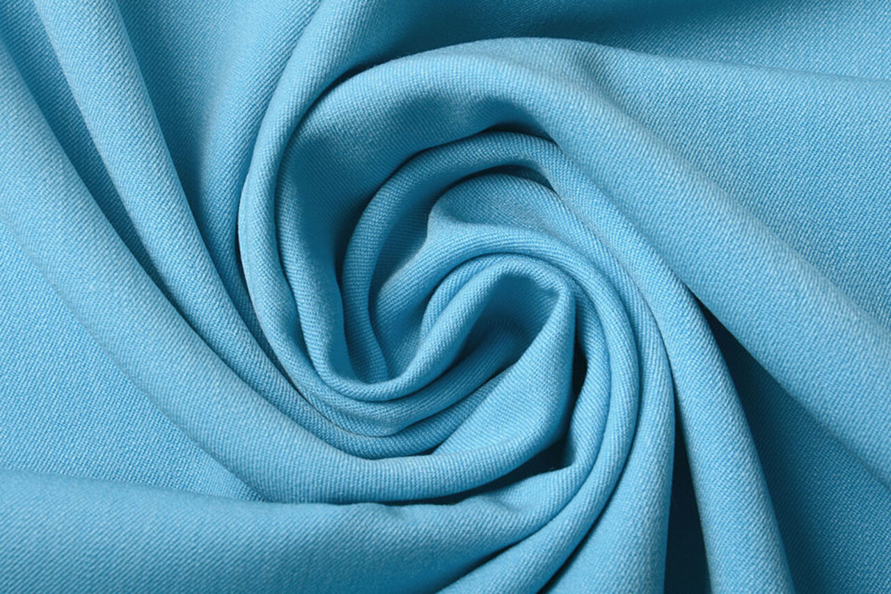 Stretch Gabardine Stoff Aqua