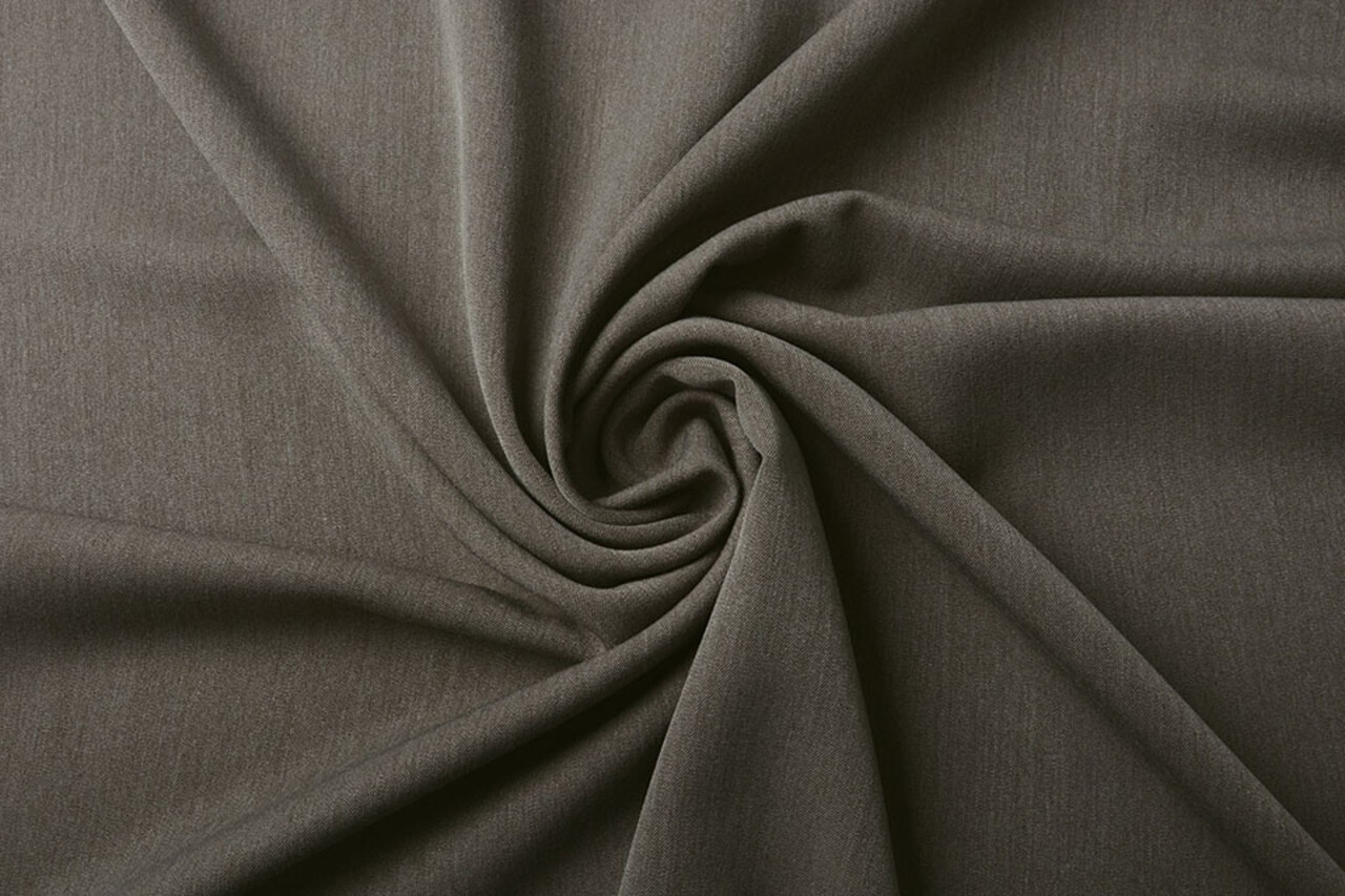 Stretch Gabardine Taupe Melange