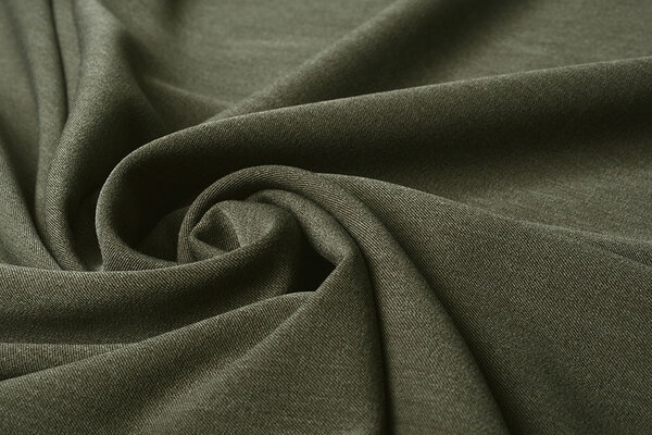 Stretch Gabardine Stoff Armee Meliert