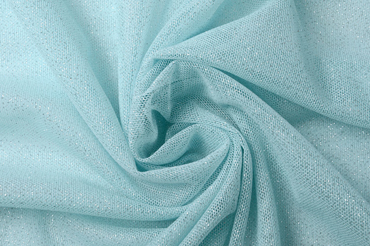 Stretch Wedding Tulle Glitter Baby Blue Stretch Wedding Tulle Glitter Baby Blue
