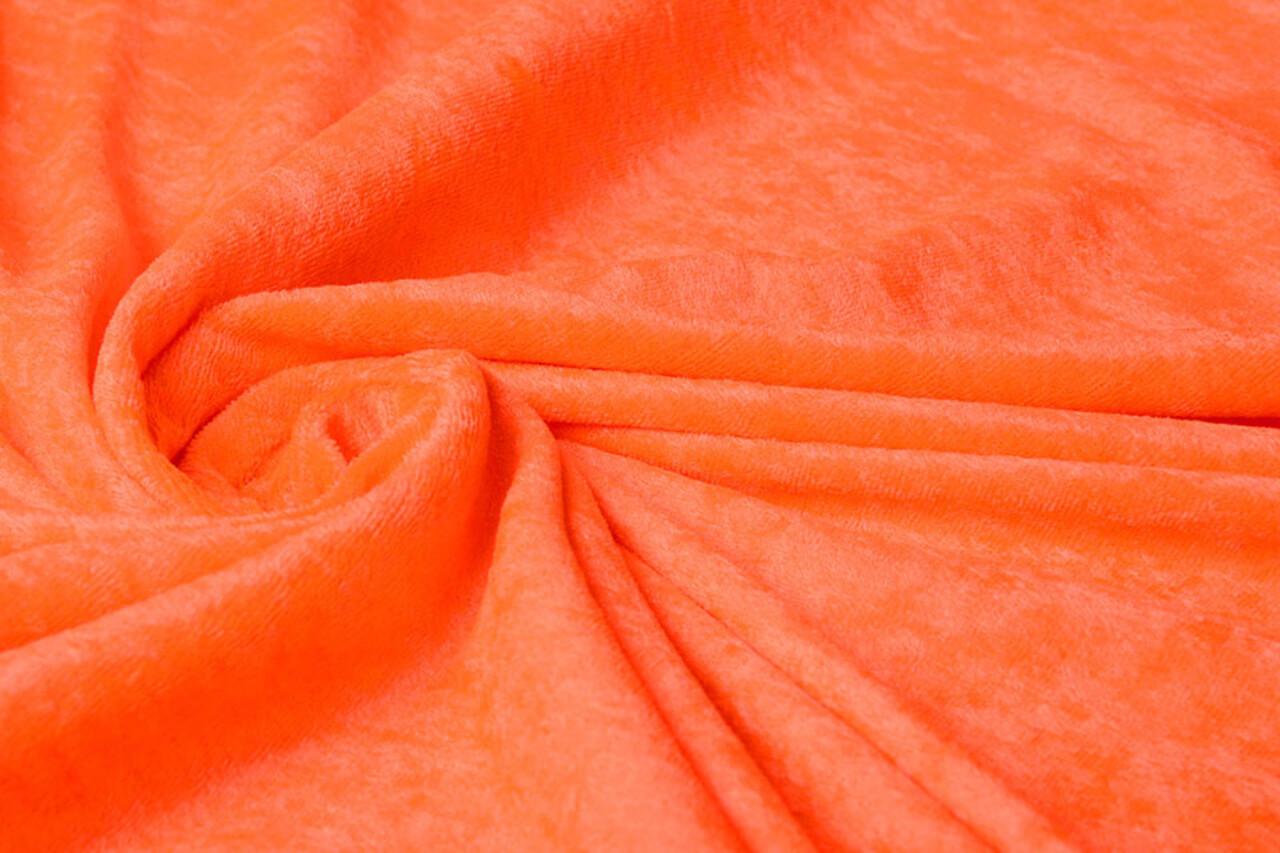 Pannesamt Stoff Fluor Orange Pannesamt Stoff Fluor Orange