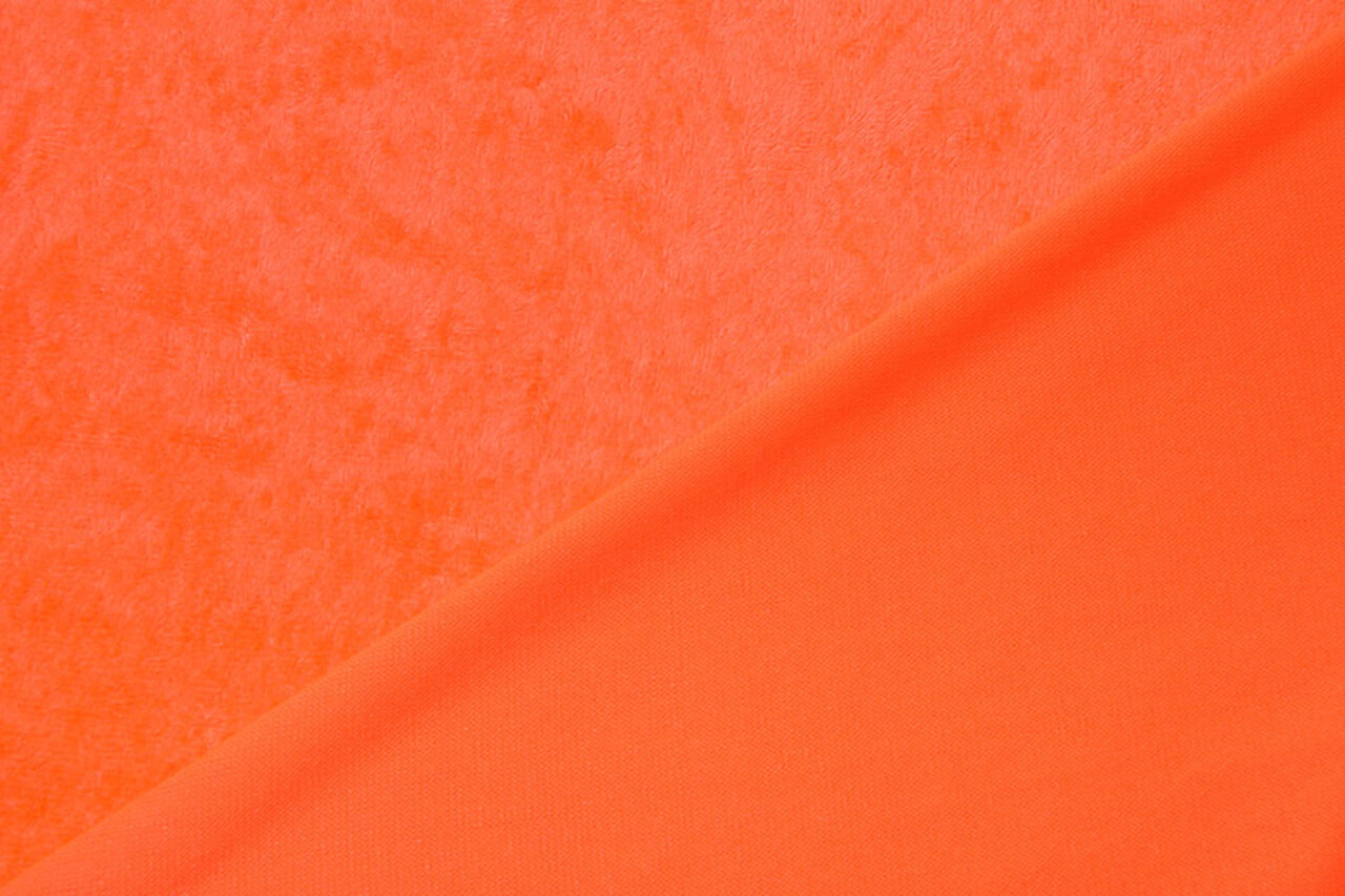 Terciopelo de Panne Fluor Naranja Terciopelo de Panne Fluor Naranja
