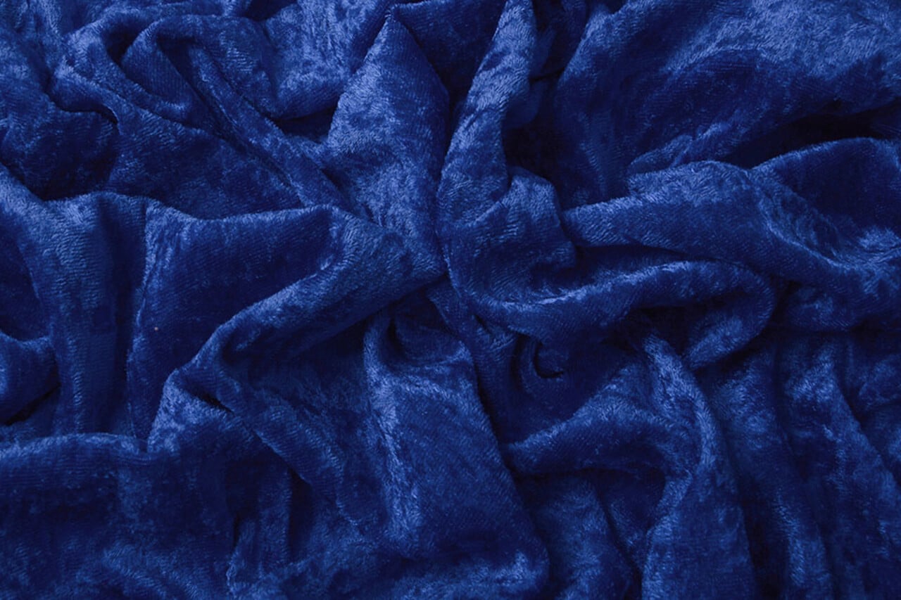 Terciopelo de Panne Azul Cobalto Terciopelo de Panne Azul Cobalto