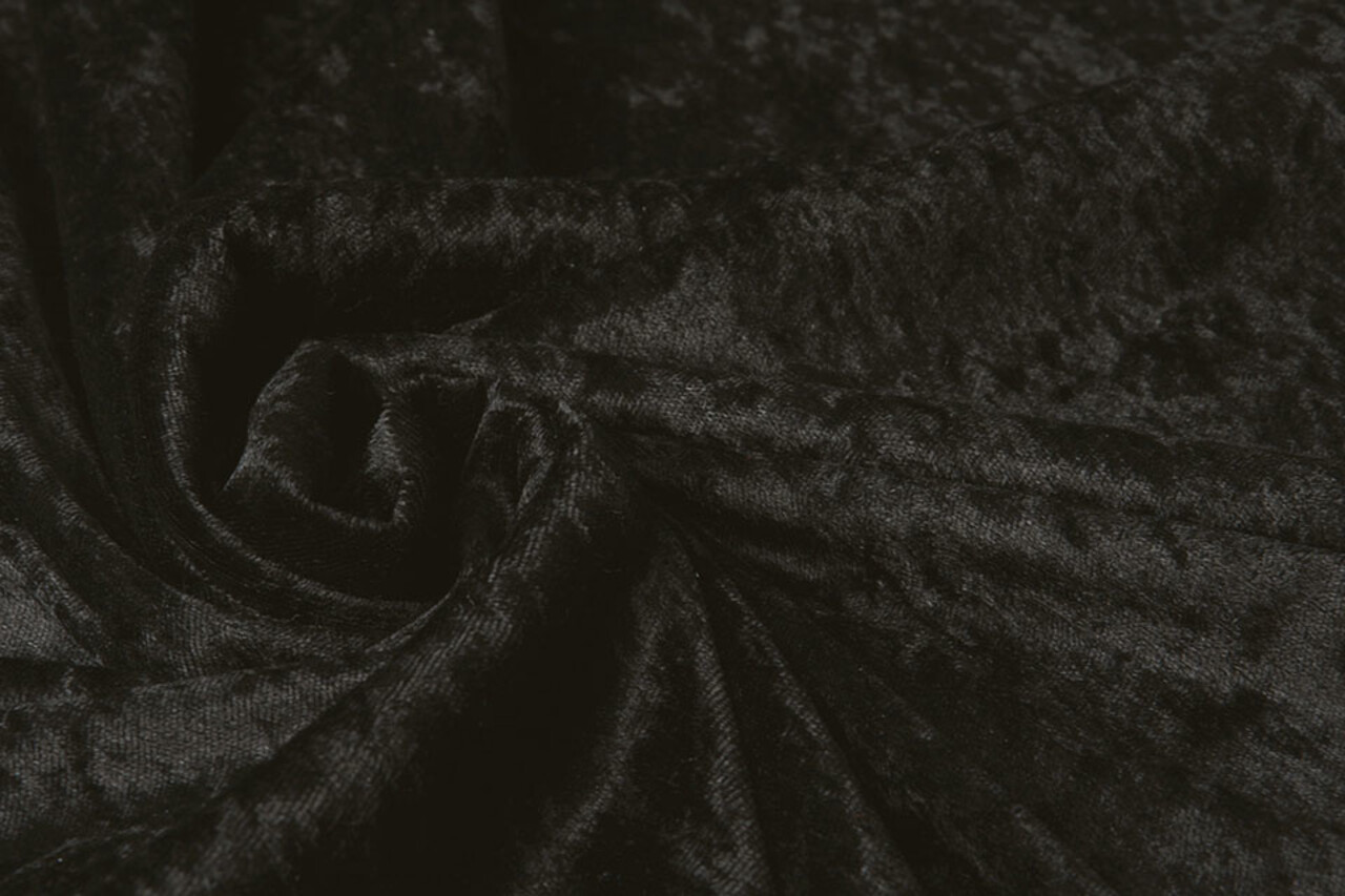 Terciopelo de Panne Negro Terciopelo de Panne Negro