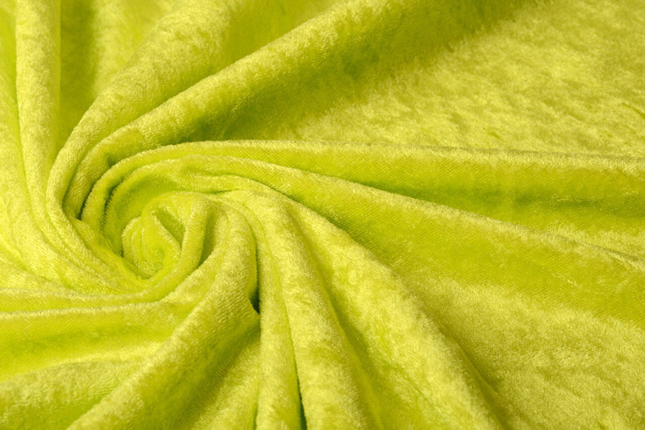 Terciopelo de Panne Limoengroen