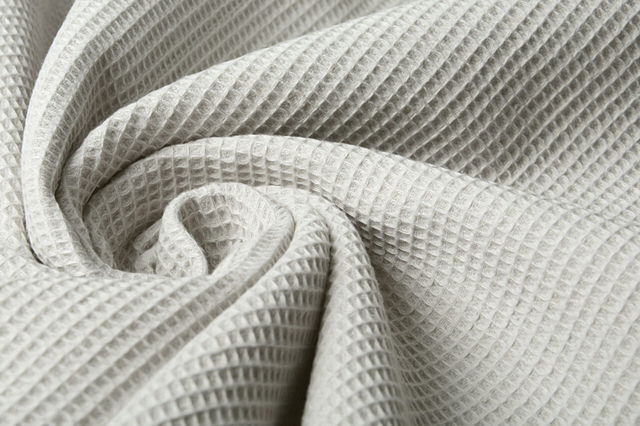 Oeko-Tex®  Mini Waffelpiqué Baumwolle Hellgrau
