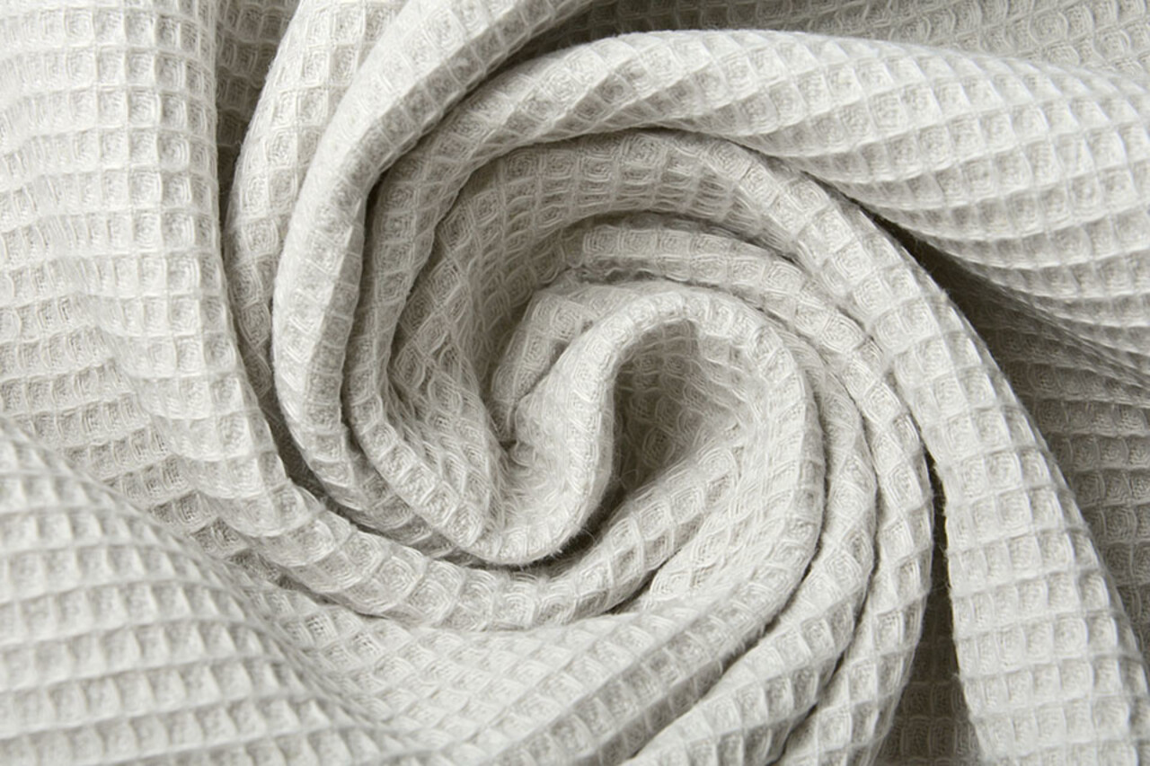 Oeko-Tex®  Mini Wafel Katoen Licht Grijs Oeko-Tex®  Mini Wafel Katoen Licht Grijs