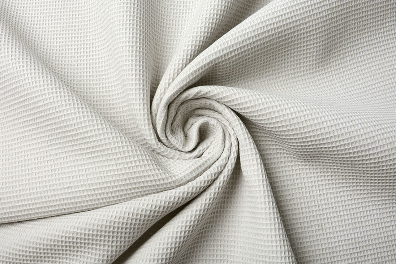 Oeko-Tex®  Mini Wafel Katoen Licht Grijs Oeko-Tex®  Mini Wafel Katoen Licht Grijs