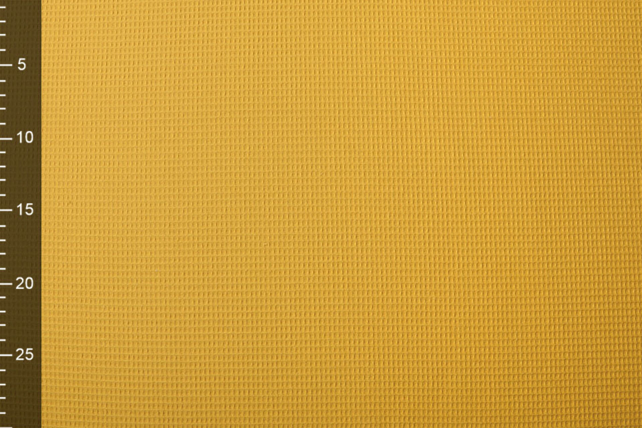 Oeko-Tex®  Mini Waffle Pique Fabric Ocher Yellow Oeko-Tex®  Mini Waffle Pique Fabric Ocher Yellow